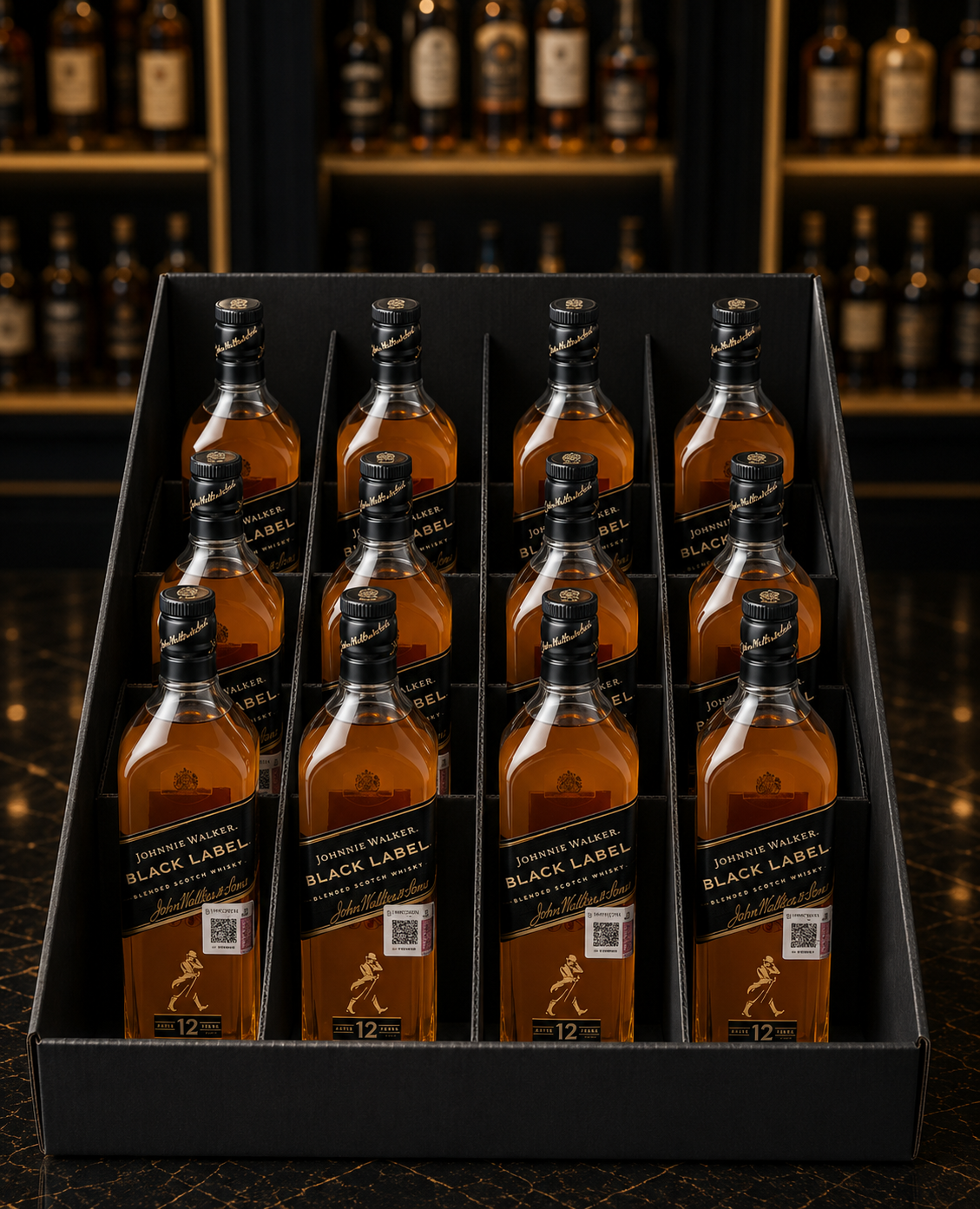 Whisky Johnnie Walker Black Label 12 Years Blended Scotch 1L
